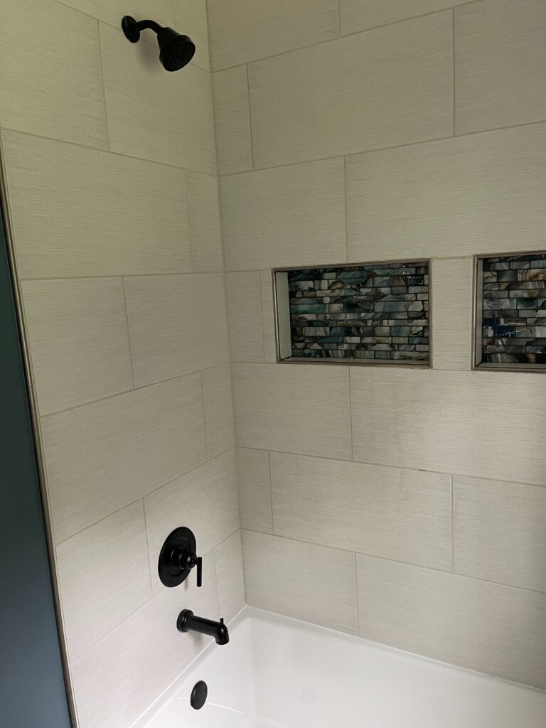 Custom tile shower completed