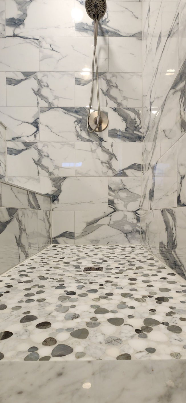 Custom walk-in shower installed in Cecil County Maryland by Modify Remodeling