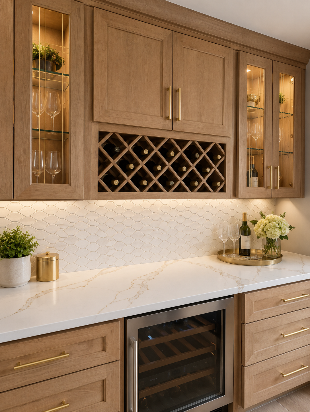 butterscotch cabinets for a kitchen remodel in Harford County, MD