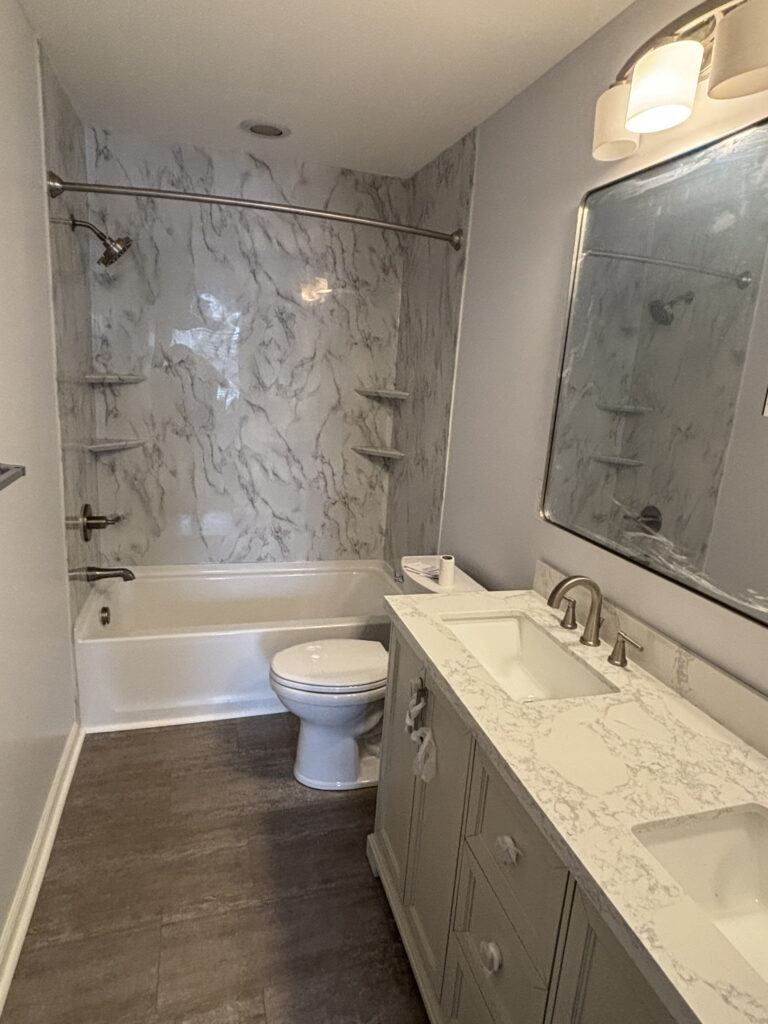 Tub-to-shower conversion completed in Aberdeen Maryland Harford County