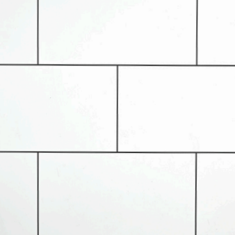 white big block tile with black grout one day bath material